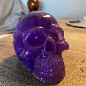 Handmade Purple Resin Skull